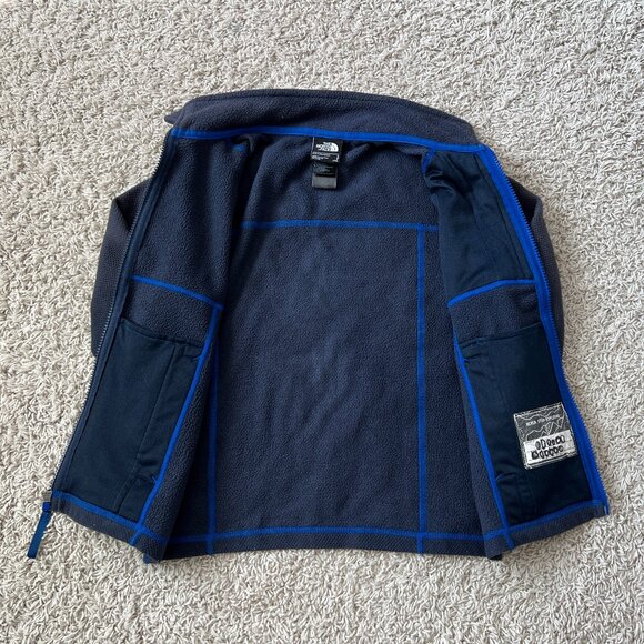 The North Face Boys Blue Fleece Jacket Full Zip Sz S (7/8) - Picture 5 of 7
